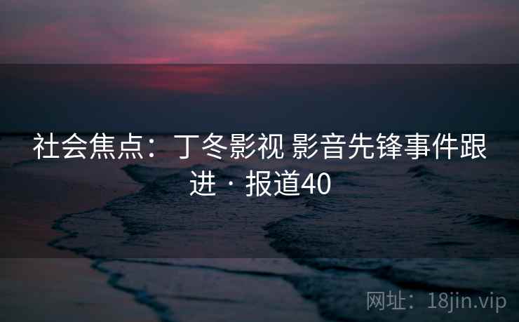 社会焦点：丁冬影视 影音先锋事件跟进 · 报道40